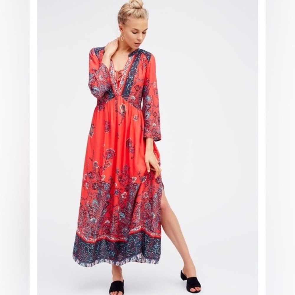 free people if only you knew boho maxi dress